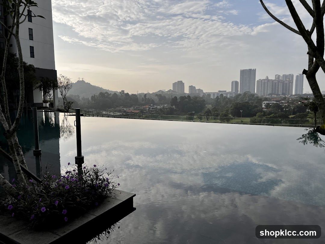 Infinity Pool View at Dusk