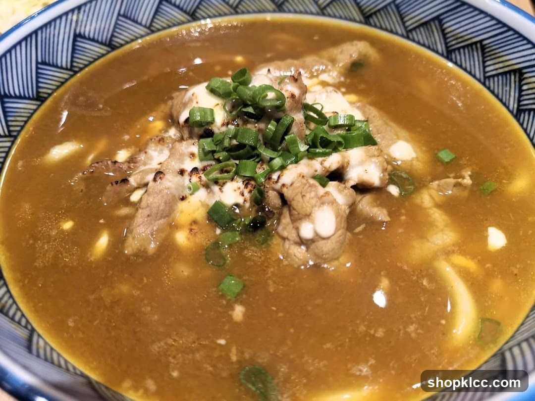 Bowl of Noodle Soup with Meat and Green Onions