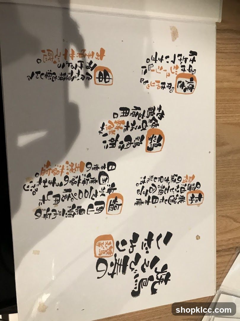 Handwritten Menu Board