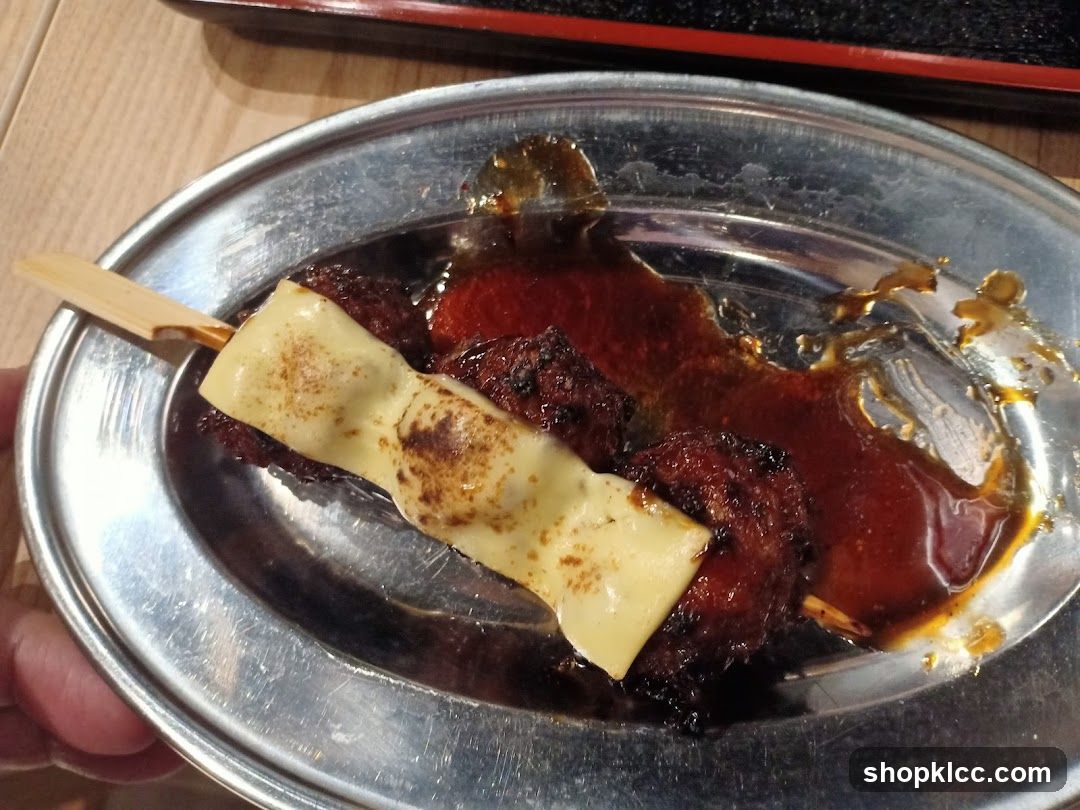 Cheese Skewer with Sauce