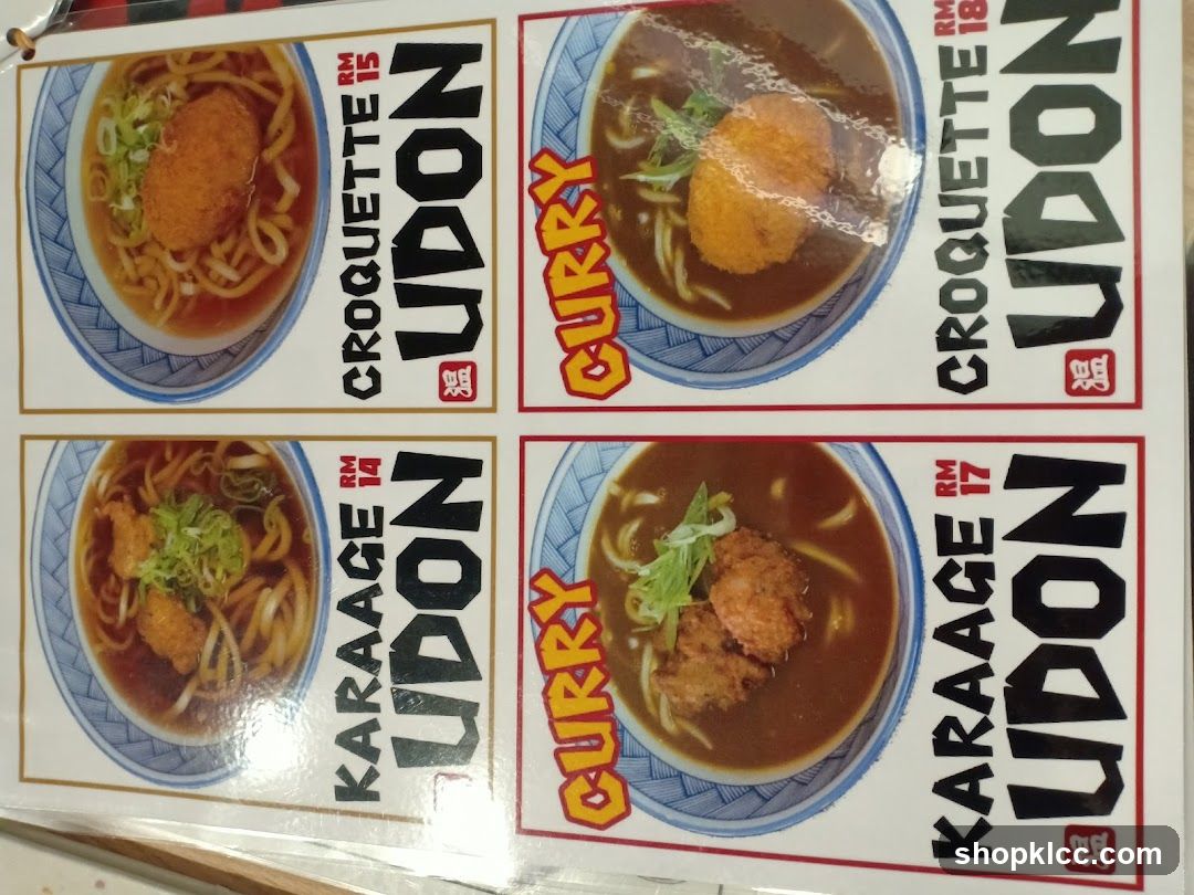 Udon Menu Board