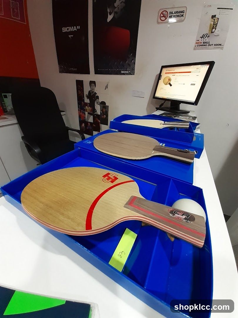Table Tennis Rackets Display