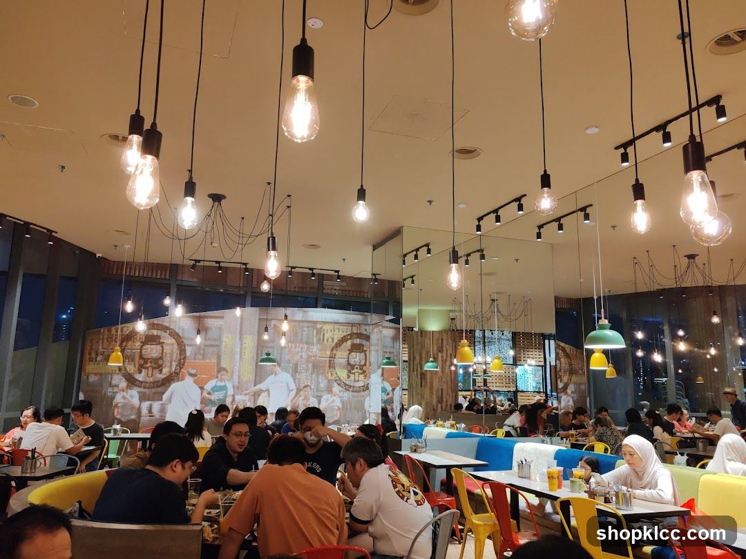 Restaurant Interior with People Dining