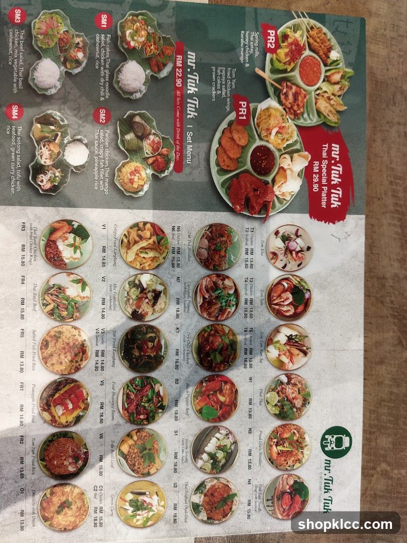 Mr. Tuk Tuk Menu