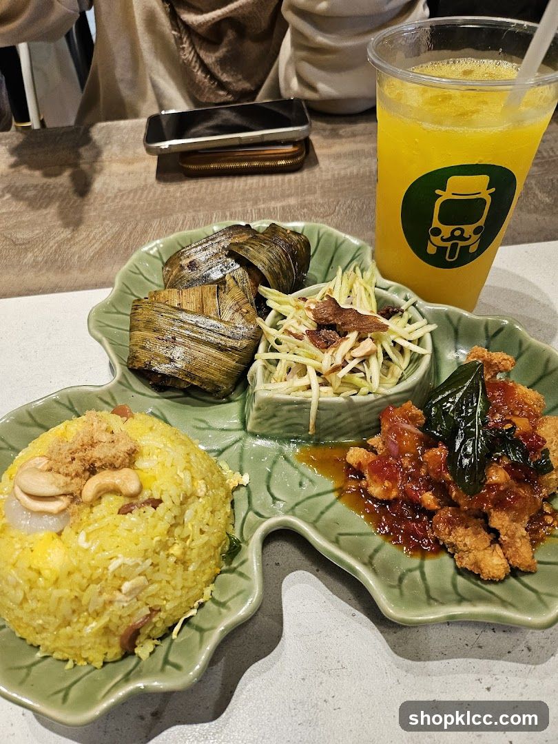 Thai Food Platter with Drink