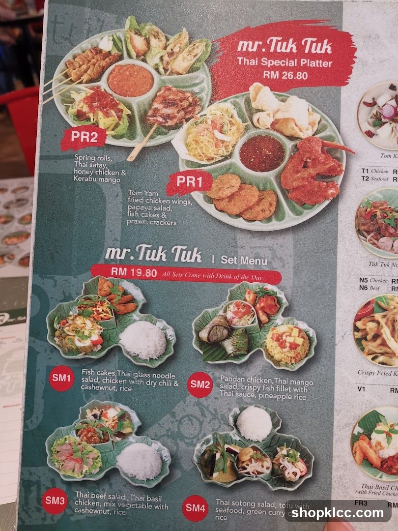 Mr. Tuk Tuk Thai Special Platter & Set Menu