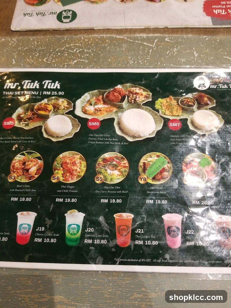 Mr. Tuk Tuk Thai Set Menu
