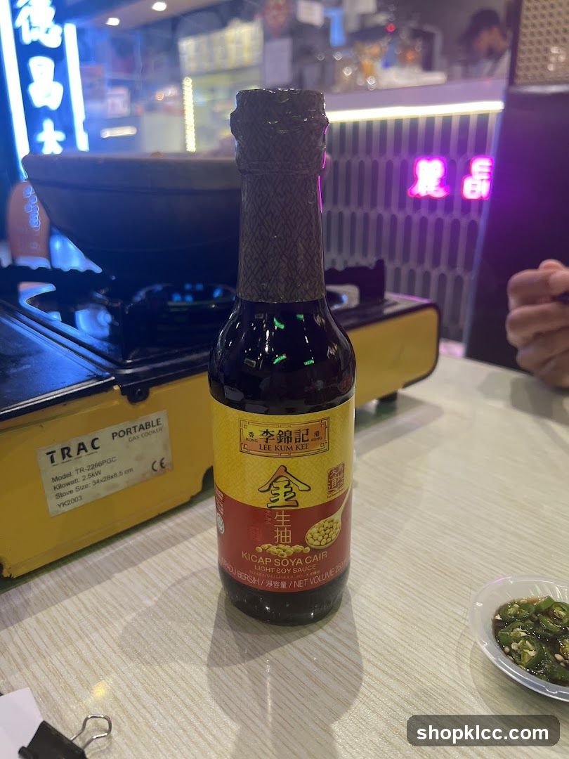 Soy Sauce Bottle on Table