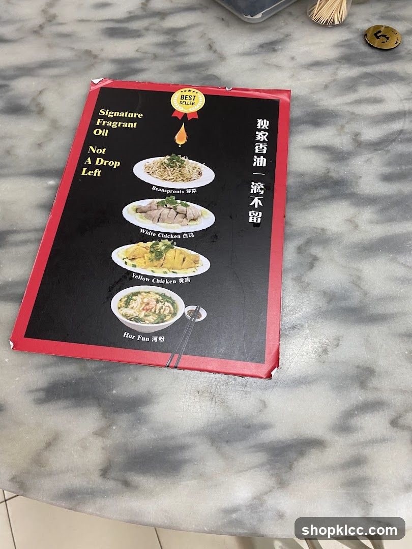 Signature Fragrant Oil Menu