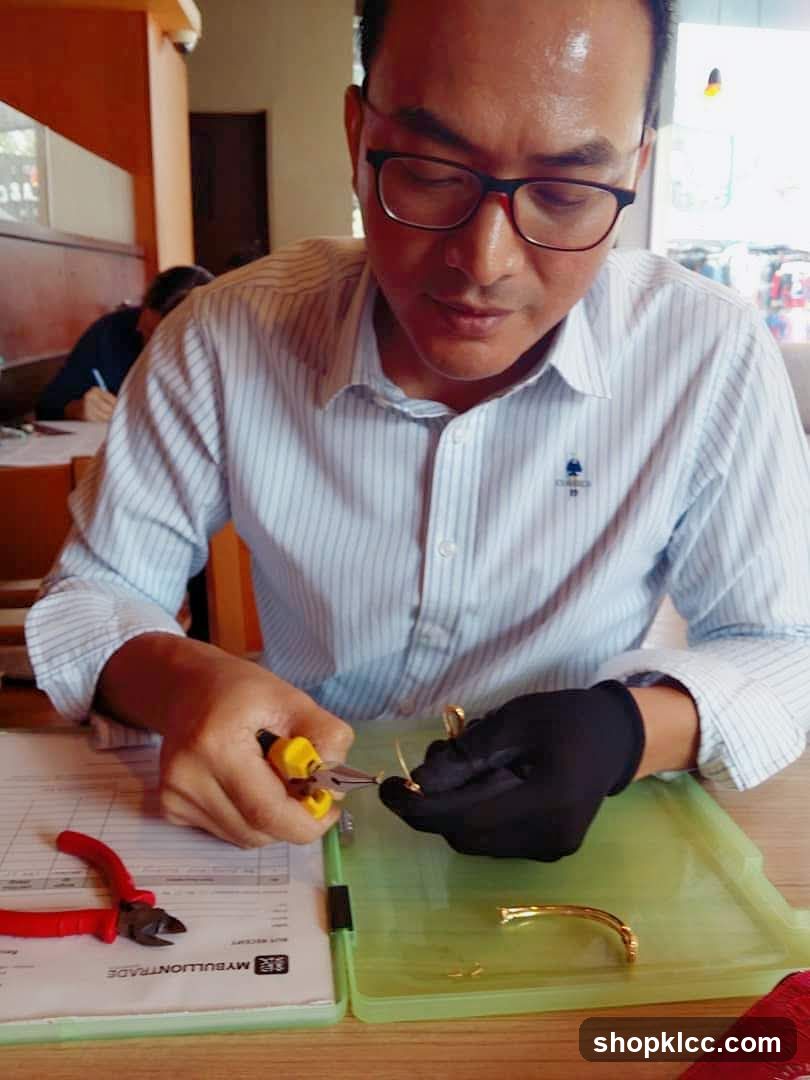 Man working on jewelry