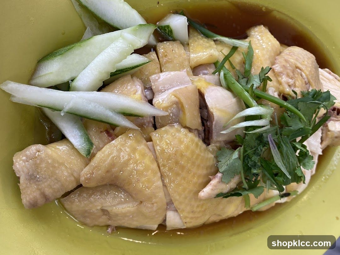 Poached Chicken with Cucumber and Herbs