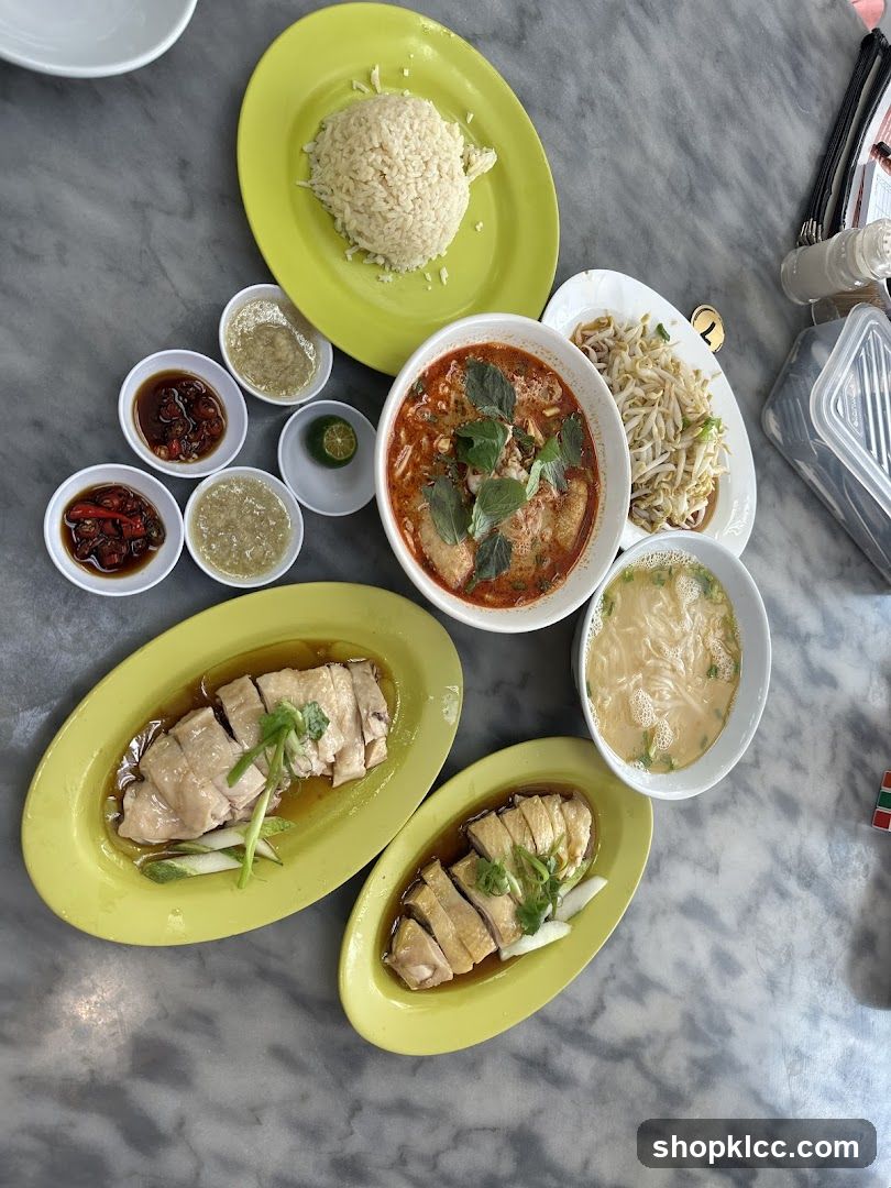 Hainanese Chicken Rice and Laksa