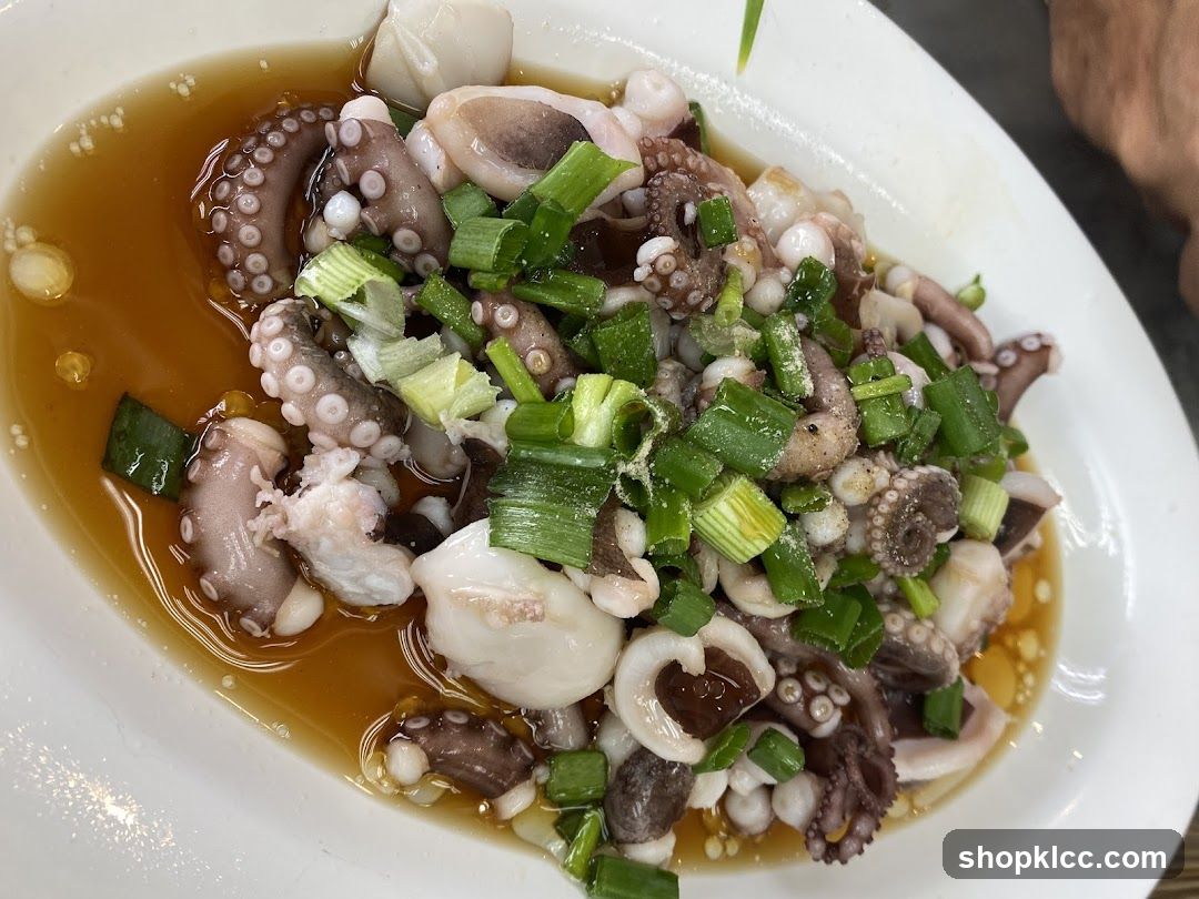 Steamed Baby Octopus with Scallions