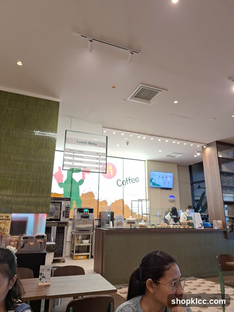 Cafe Interior with Lunch Menu