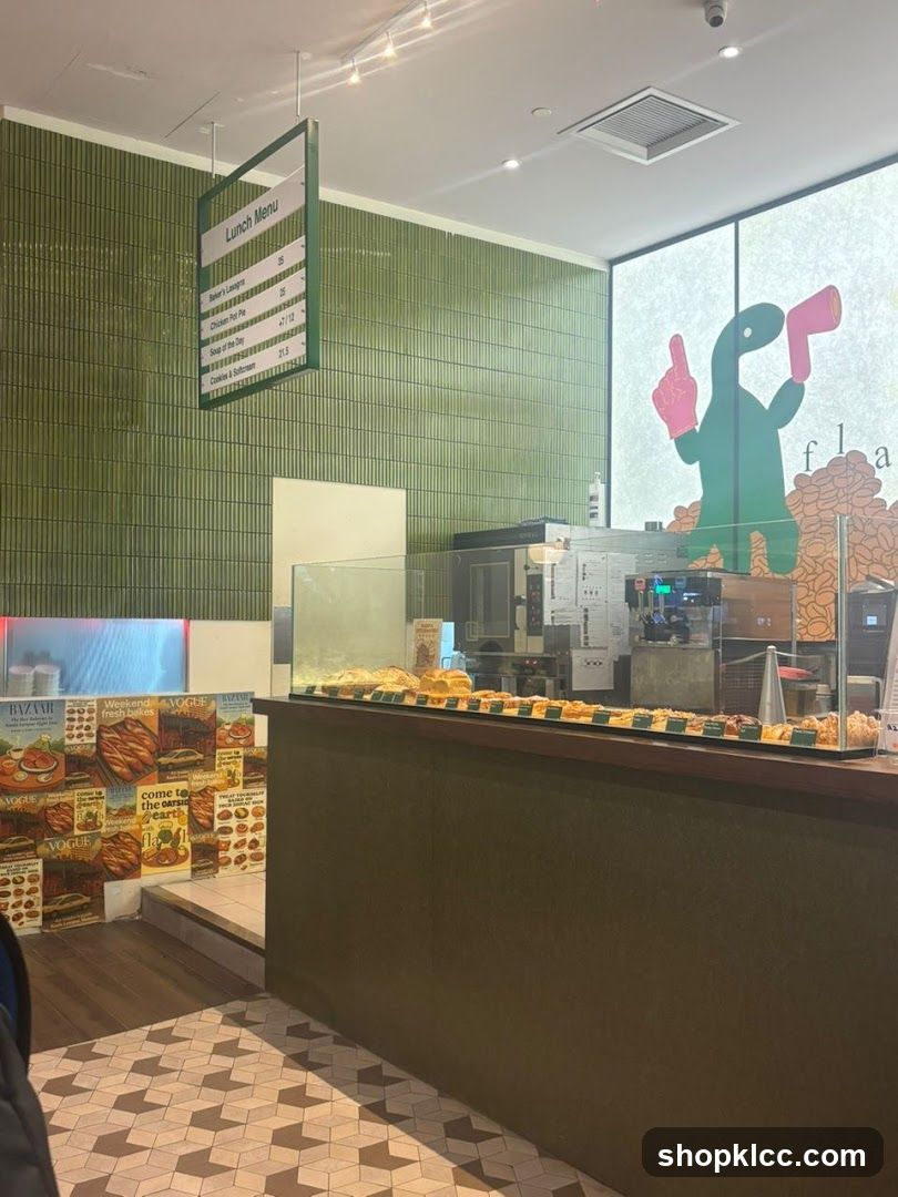 Bakery Interior with Menu and Pastries