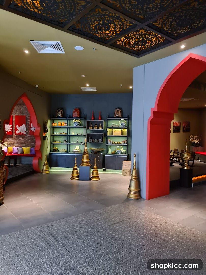 Interior of a shop with decorative items