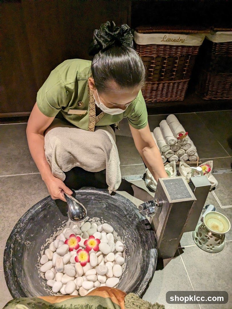 Spa Foot Soak Preparation