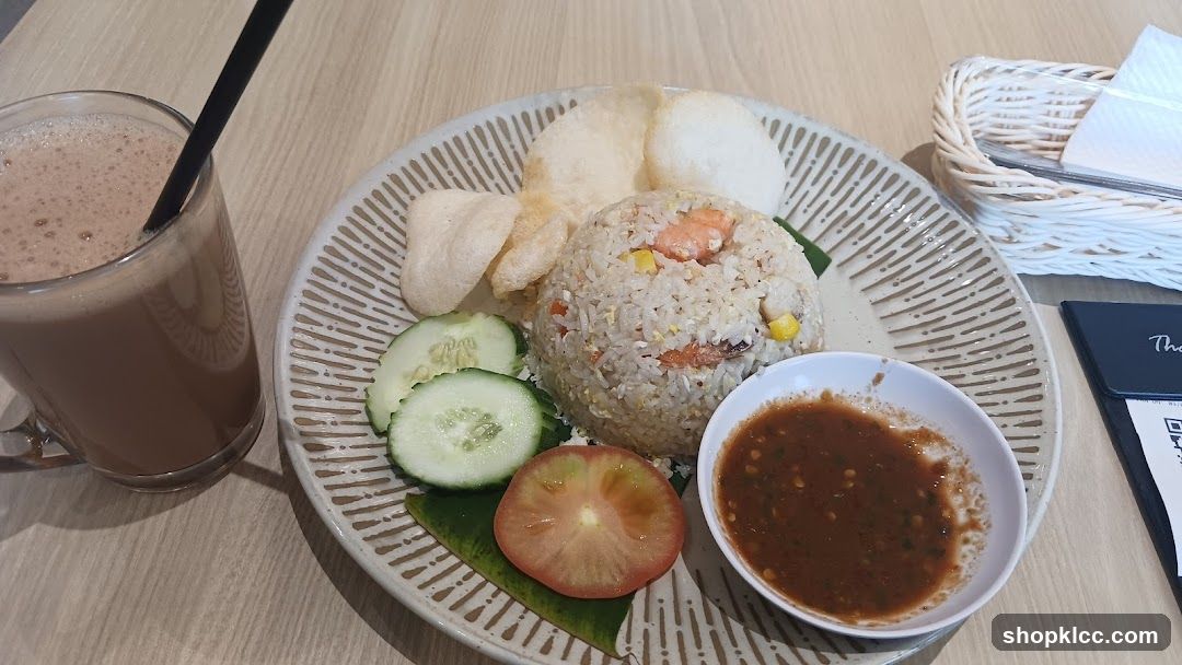 Fried Rice with Shrimp and Side Dishes