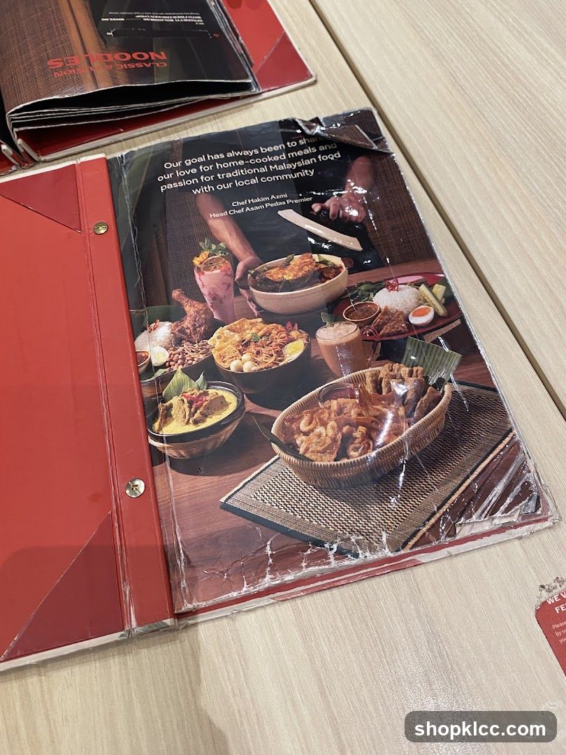Malaysian Food Menu