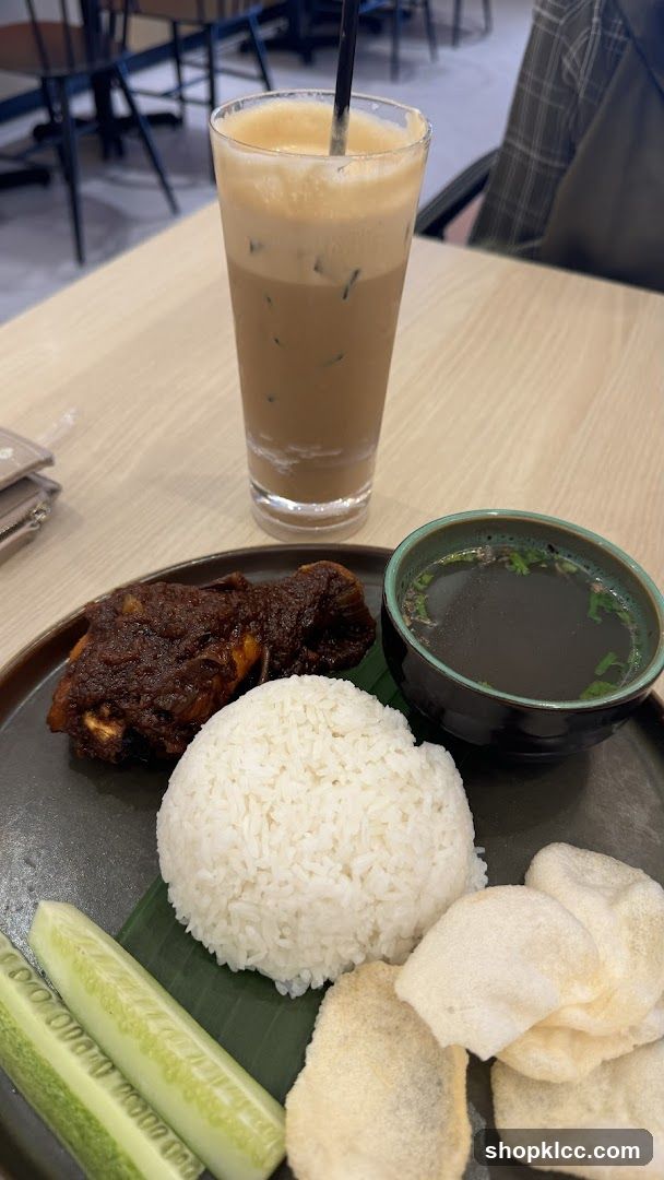 Iced Coffee and Meal