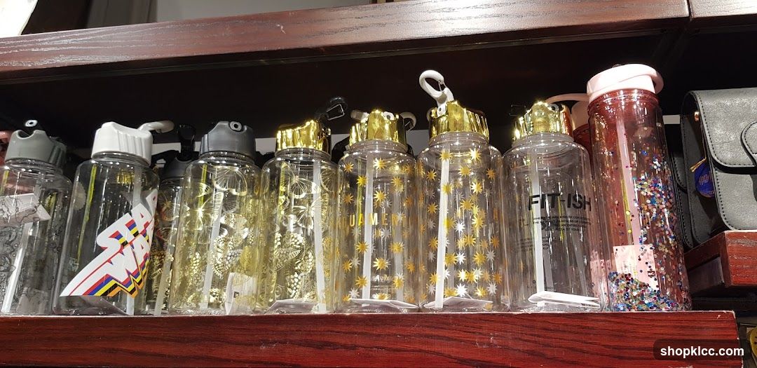 Water Bottles on Shelf