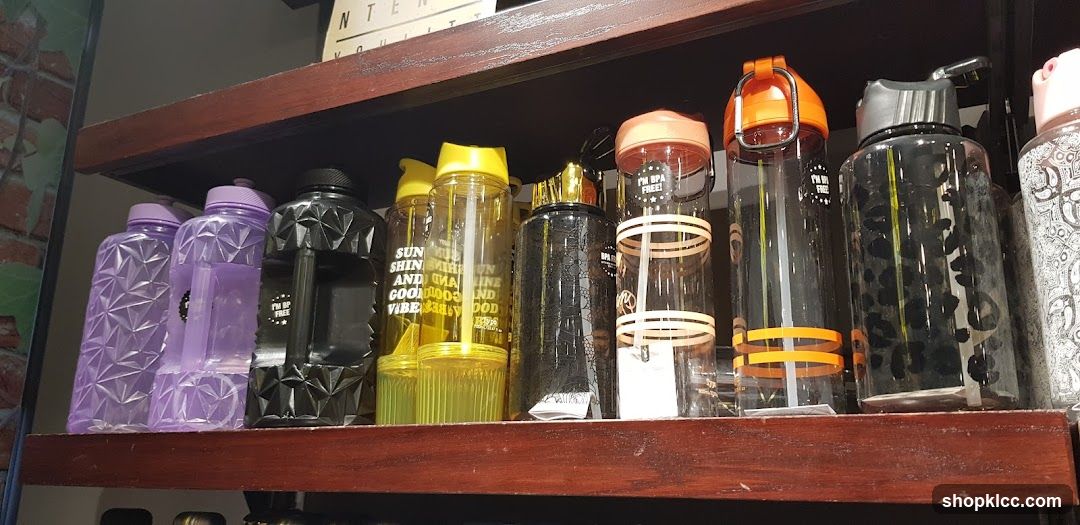Water Bottles on Shelf