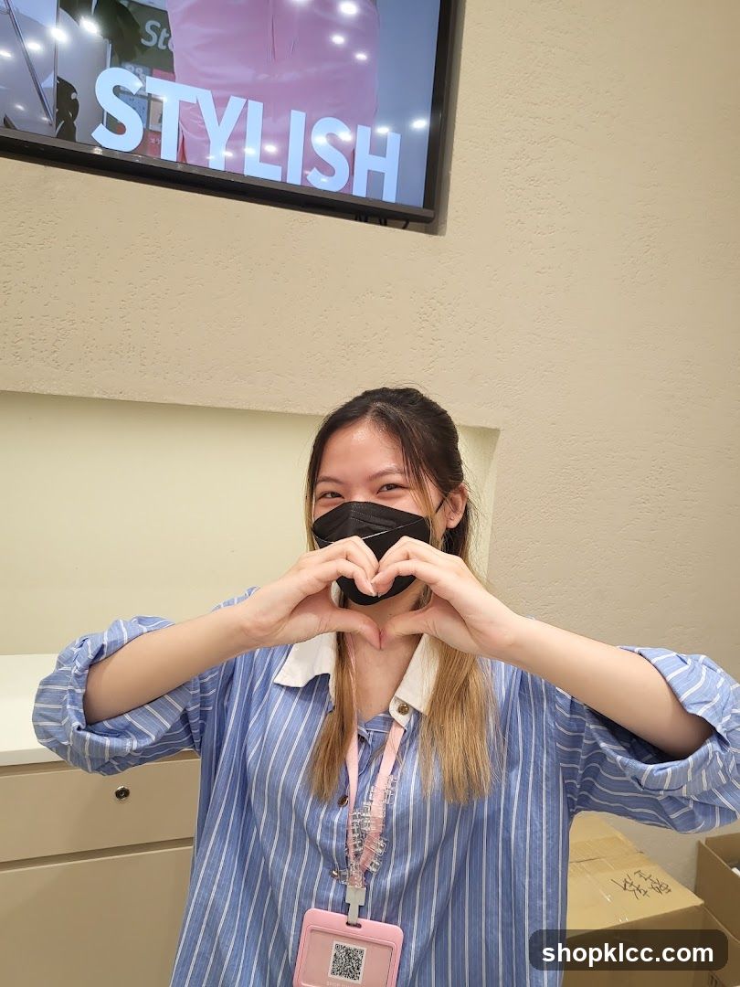 Woman making heart shape
