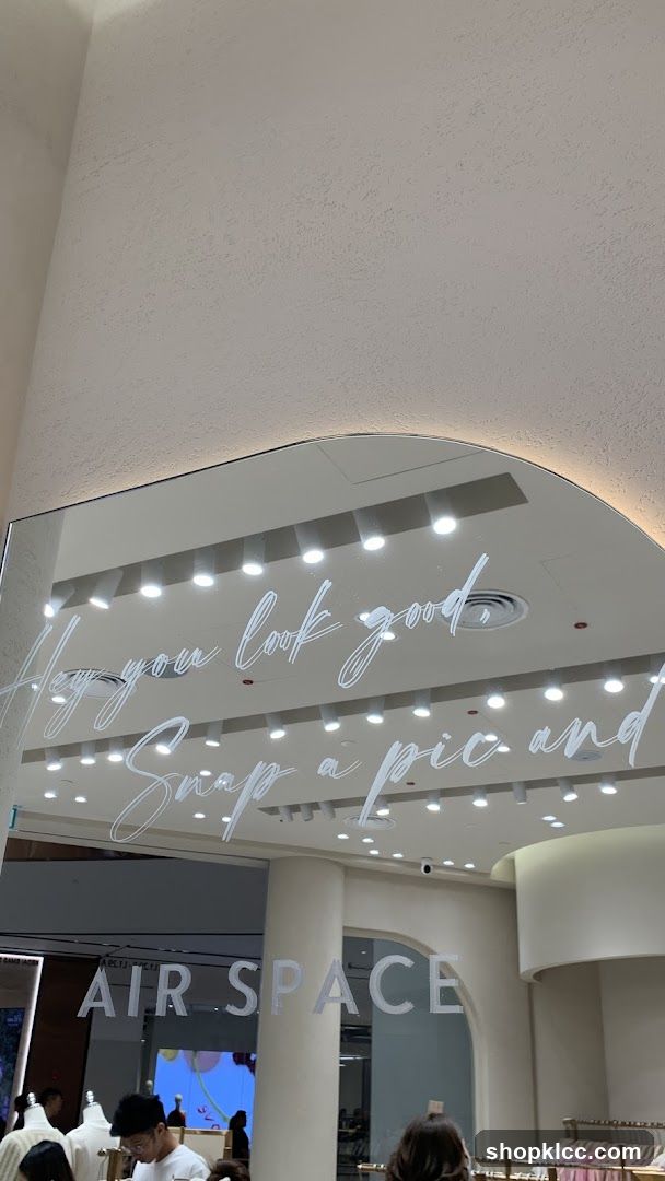 Mirror with text and store interior