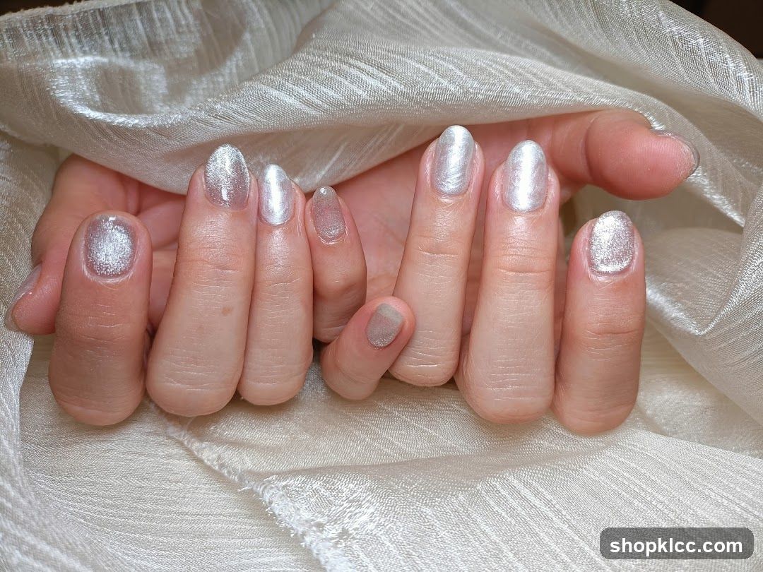 Sparkling Silver Nails