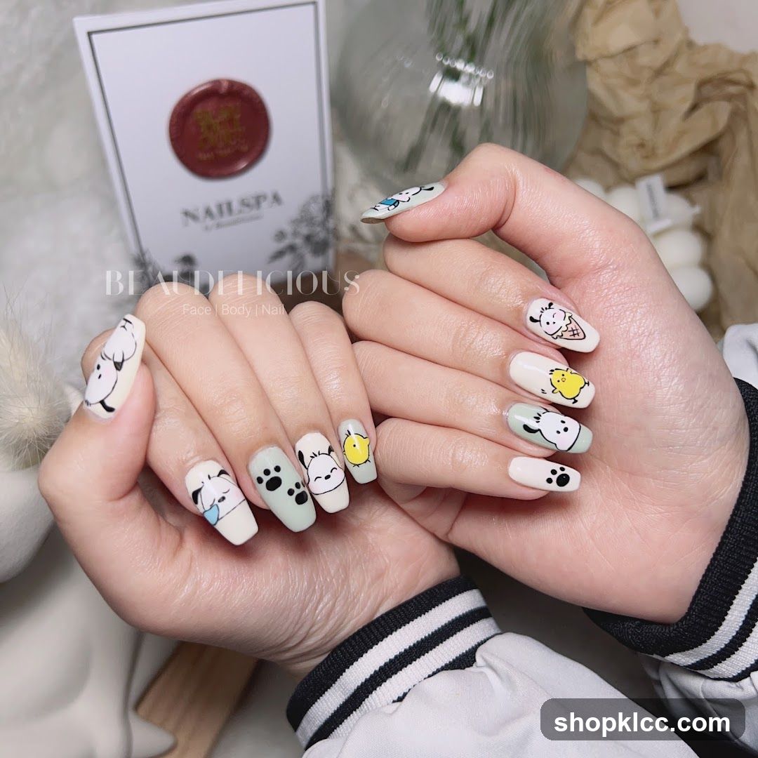 Nail Art with Cartoon Characters