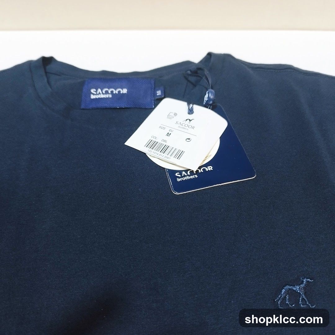 Dark Blue T-Shirt with Brand Tags