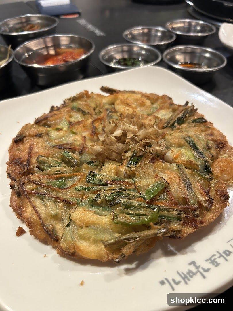 Korean Pancake with Side Dishes