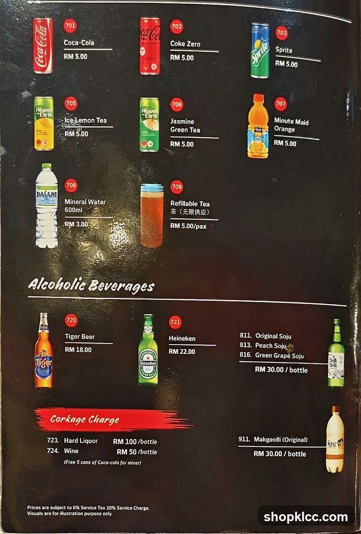 Beverages Menu