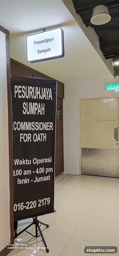 Commissioner for Oath Signage