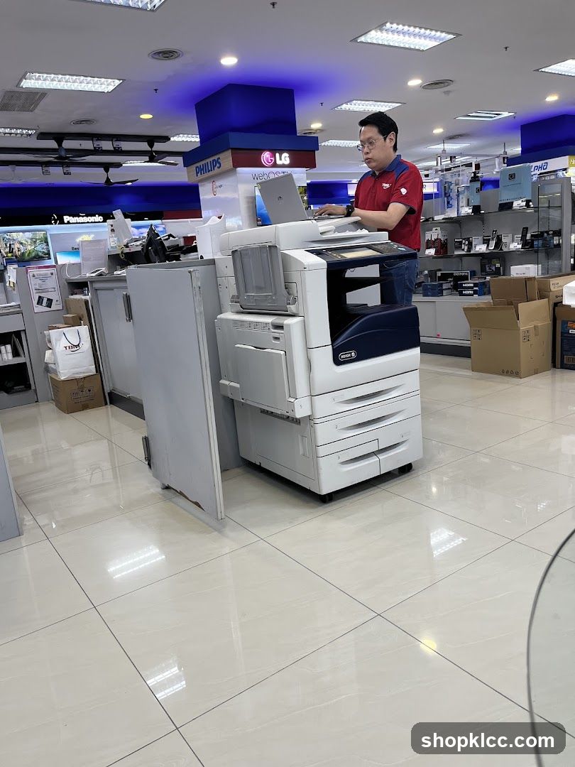 Electronics Store Employee Working