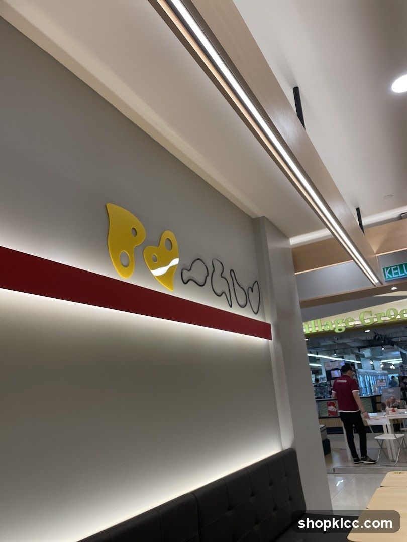 Restaurant Interior with Logo