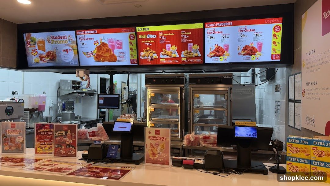 Fast Food Restaurant Menu and Counter