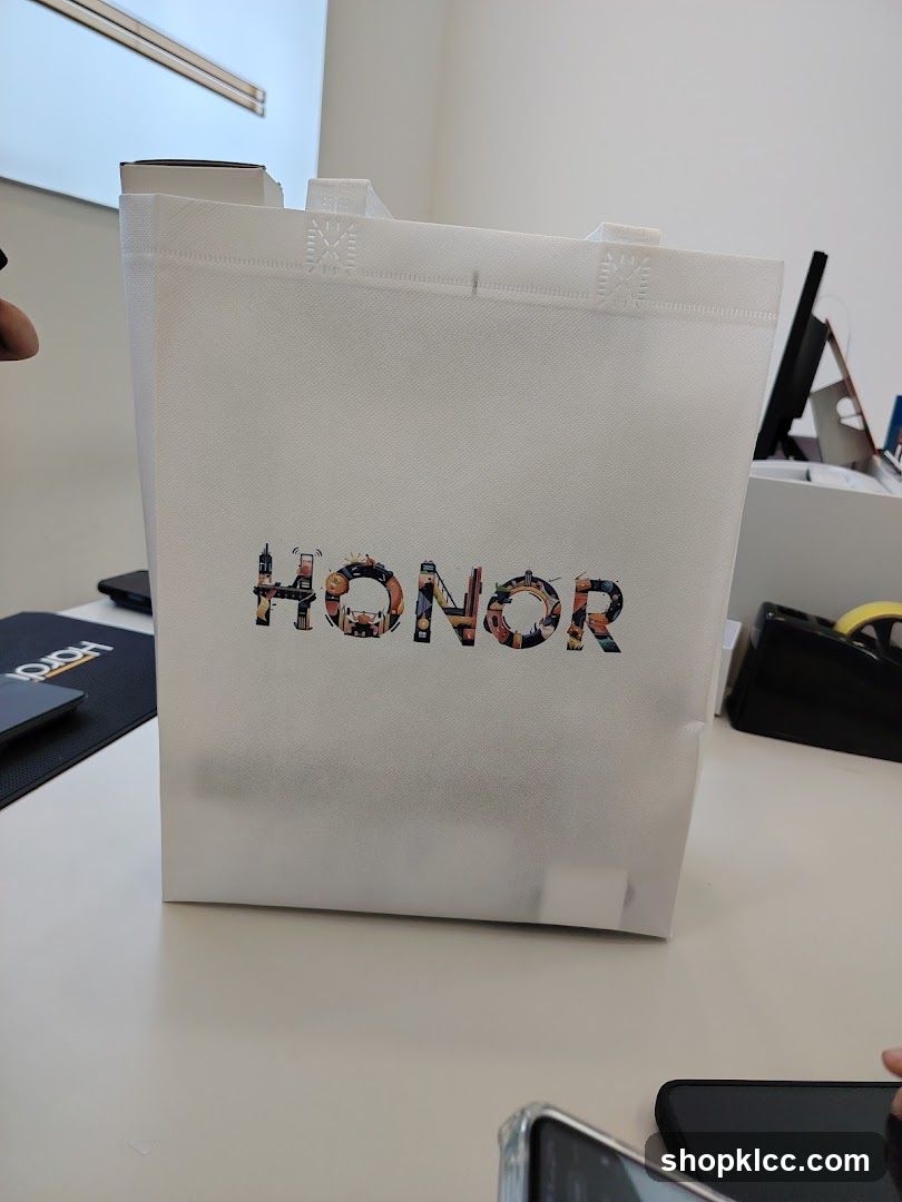 Honor branded tote bag