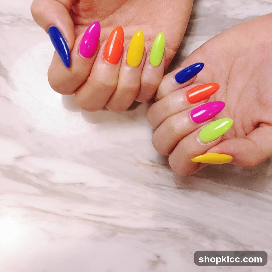 Colorful Nail Art Display