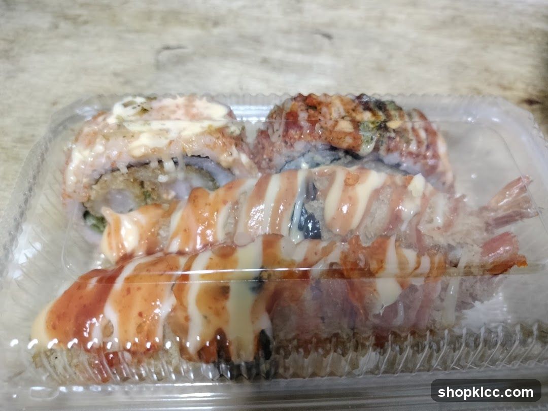 Sushi Roll in Plastic Container