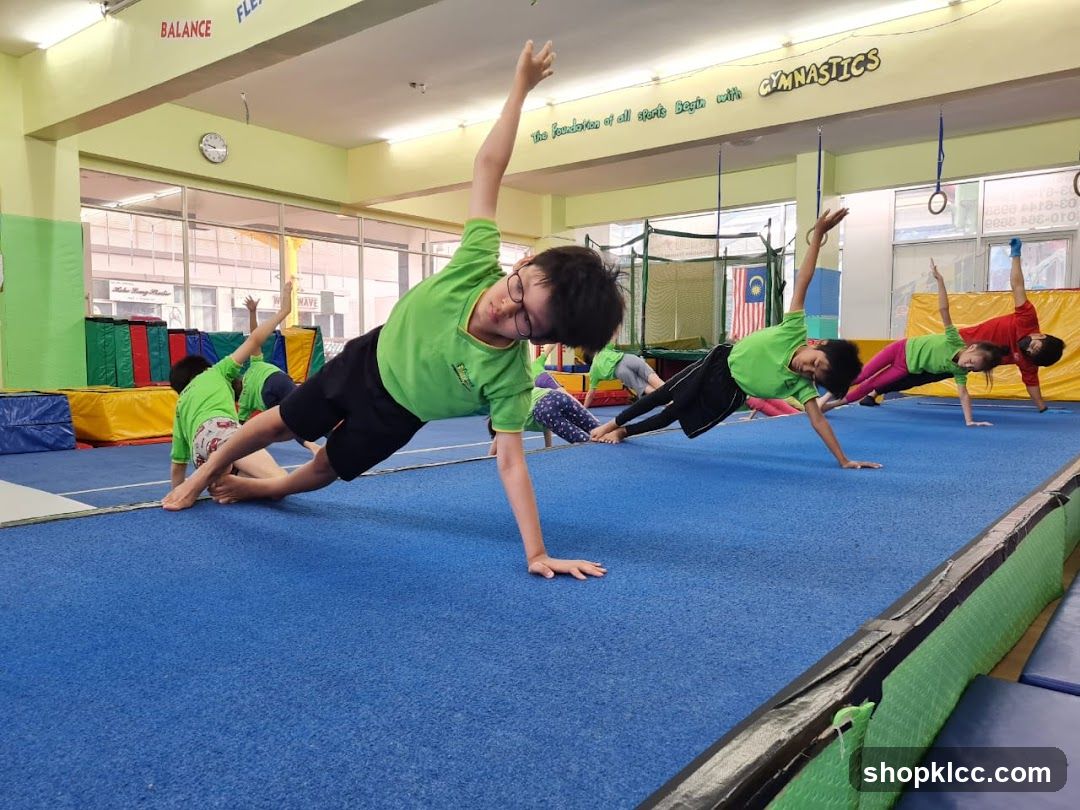 Gymnastics Class in Progress