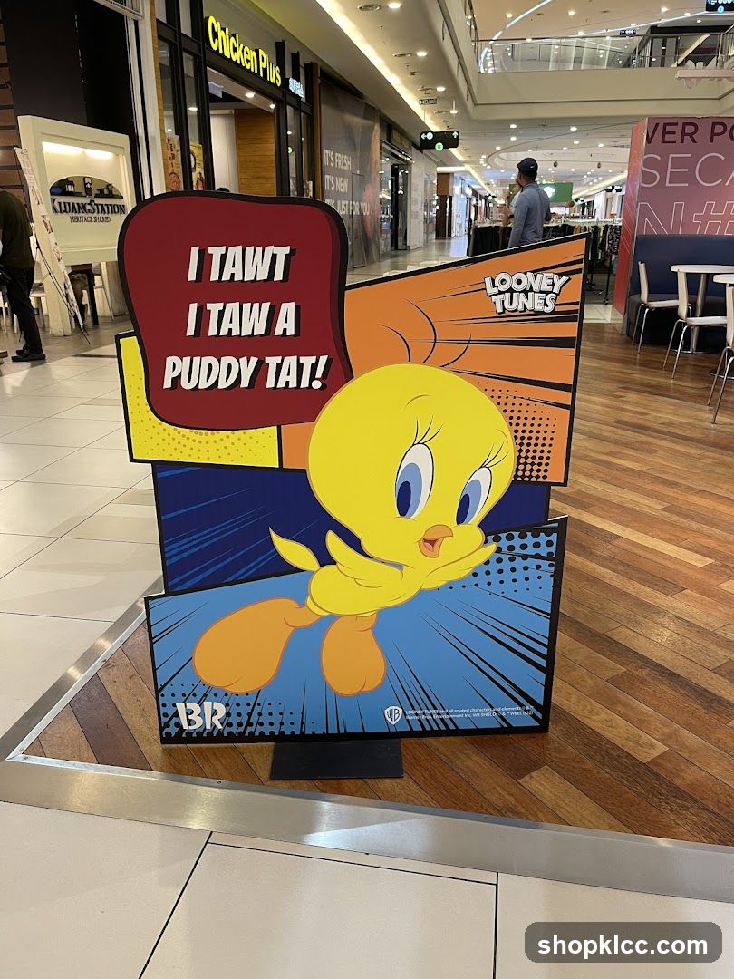 Looney Tunes Display in Mall