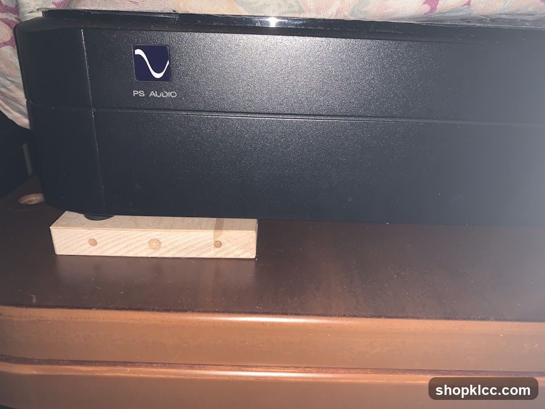 PS Audio Receiver on Wooden Block