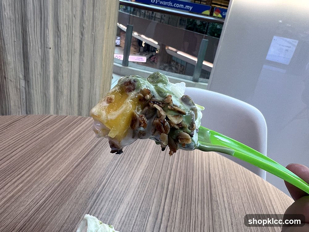 Matcha Dessert on Spoon