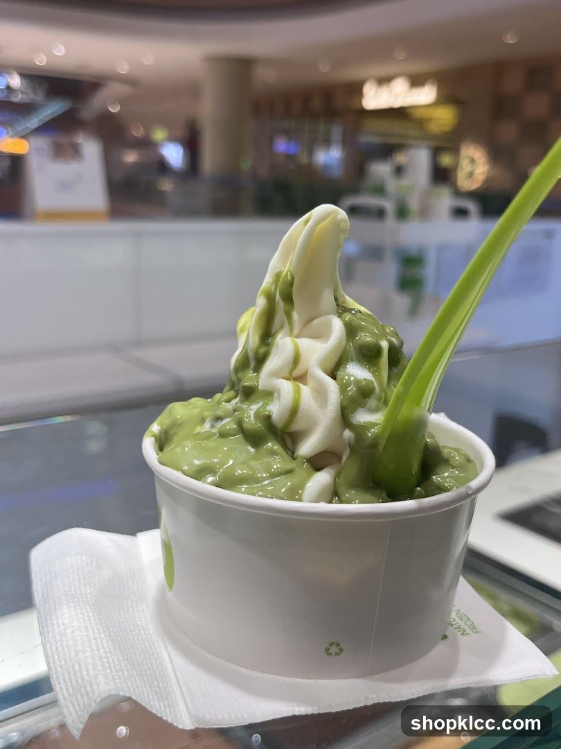 Matcha and Vanilla Soft Serve