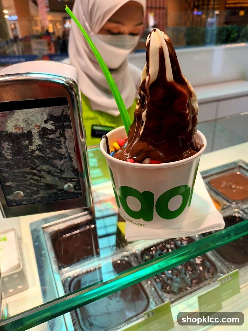 Chocolate Ice Cream Cup with Toppings