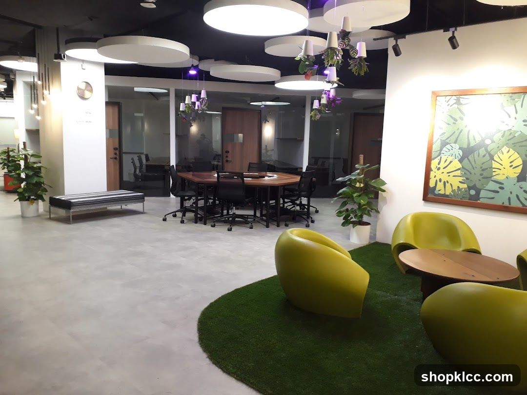 Modern Office Interior with Lounge Area