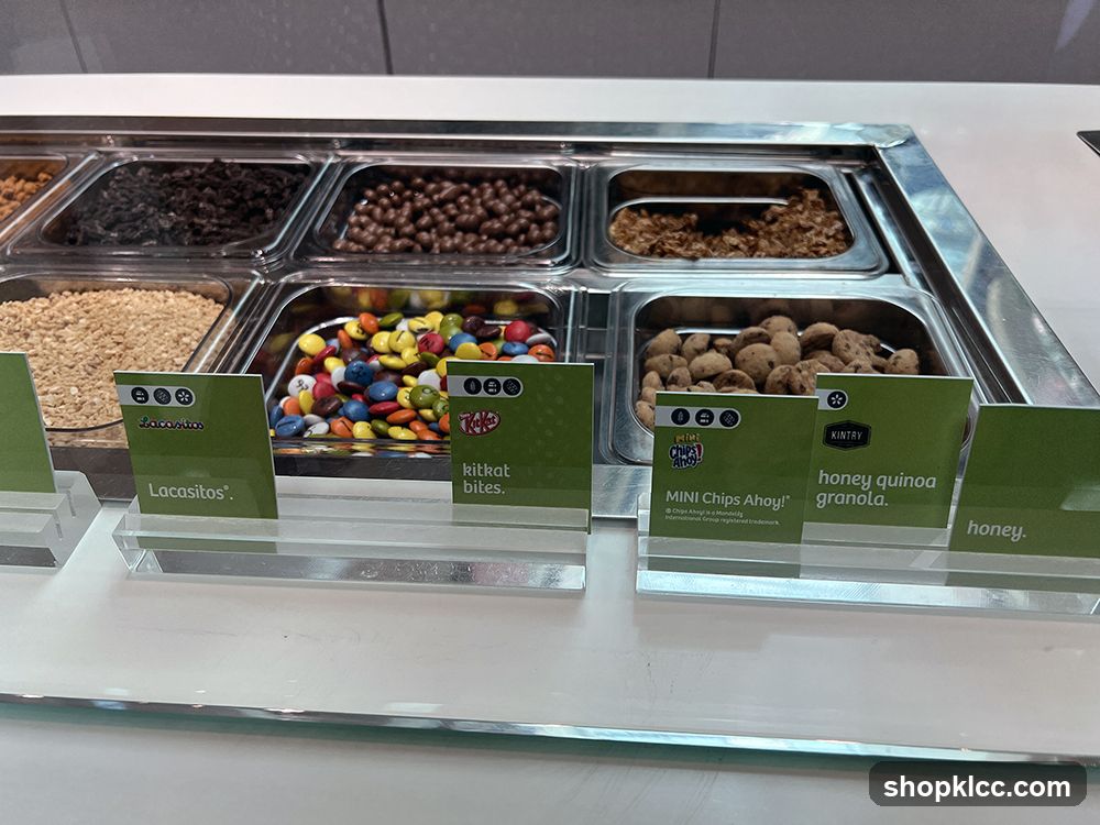 Gelato Toppings Display