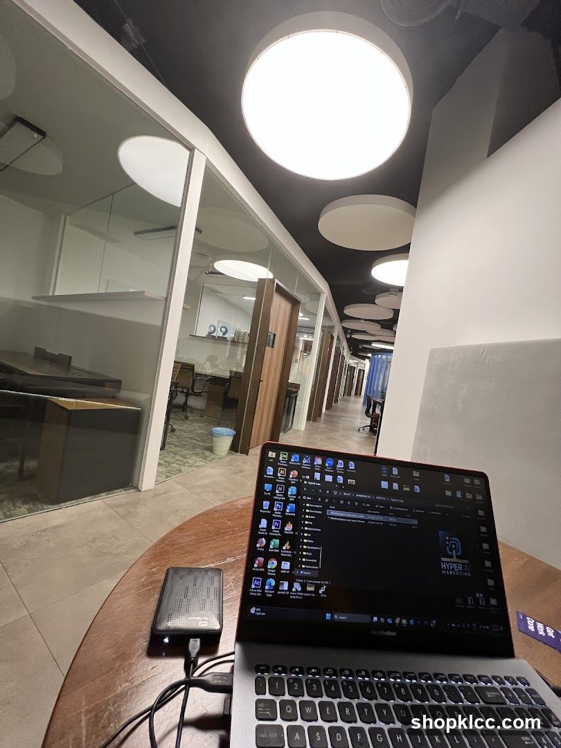 Office Interior with Laptop