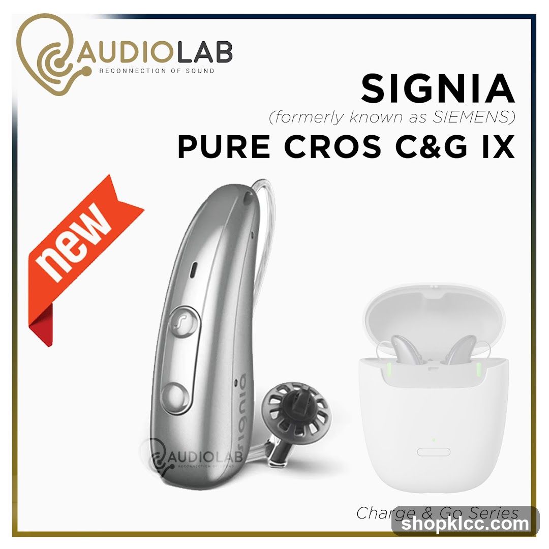 Audiolab Signia Pure Cros C&G IX Hearing Aid Advertisement